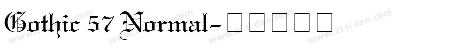 Gothic 57 Normal字体转换